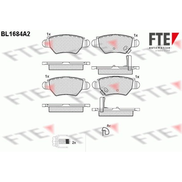 FTE 9010295 Bremsbelagsatz, Scheibenbremse FTE 9010295 Bremsbelagsatz, Scheibenbremse