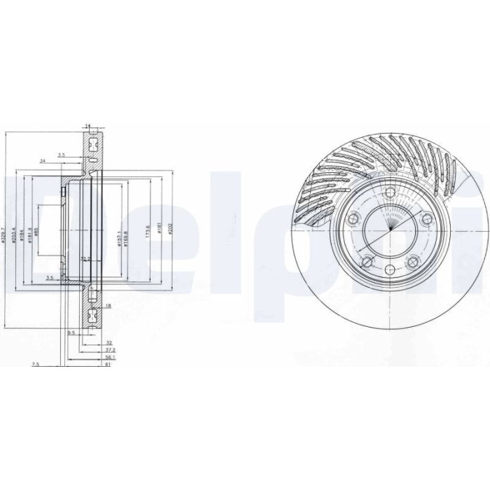 Bremsscheibe BG9773 Bremsscheibe BG9773