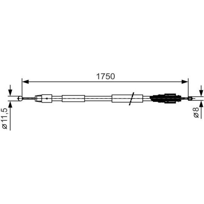 BOSCH 1 987 482 018 Seilzug, Feststellbremse BOSCH 1 987 482 018 Seilzug, Feststellbremse