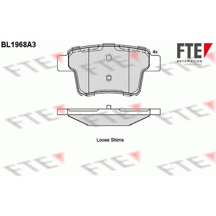 FTE 9010551 Bremsbelagsatz, Scheibenbremse