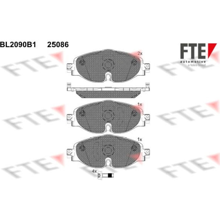 FTE 9010675 Bremsbelagsatz, Scheibenbremse