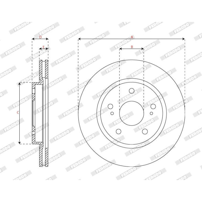 Ferodo DDF2687C Bremsscheibe PREMIER Ferodo DDF2687C Bremsscheibe PREMIER