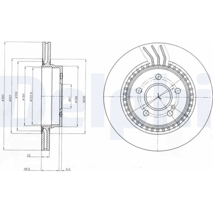 Delphi BG4226C Bremsscheibe Delphi BG4226C Bremsscheibe