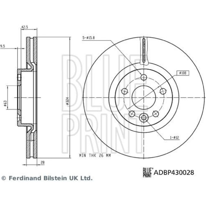 Blue Print ADBP430028 Bremsscheibe