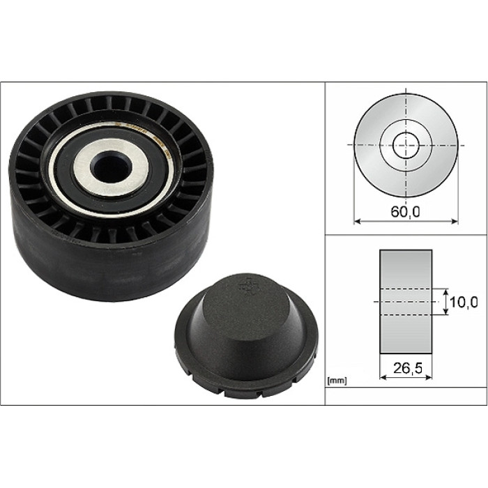 INA 532 0331 10 Umlenkrolle/Führungsrolle, Keilrippenriemen