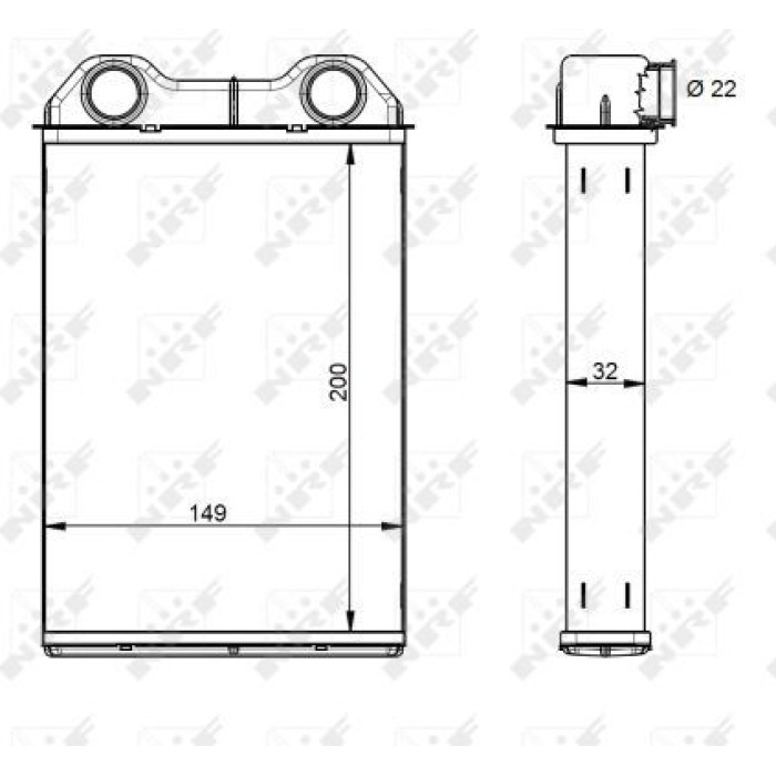 NRF 54341 Wärmetauscher, Innenraumheizung