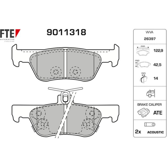 FTE 9011318 Bremsbelagsatz, Scheibenbremse FTE 9011318 Bremsbelagsatz, Scheibenbremse