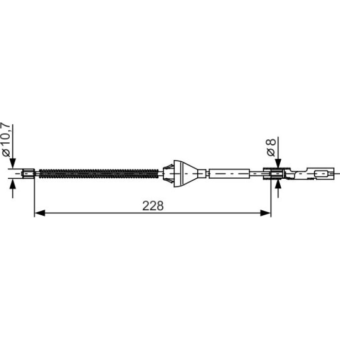 BOSCH 1 987 482 122 Seilzug, Feststellbremse BOSCH 1 987 482 122 Seilzug, Feststellbremse