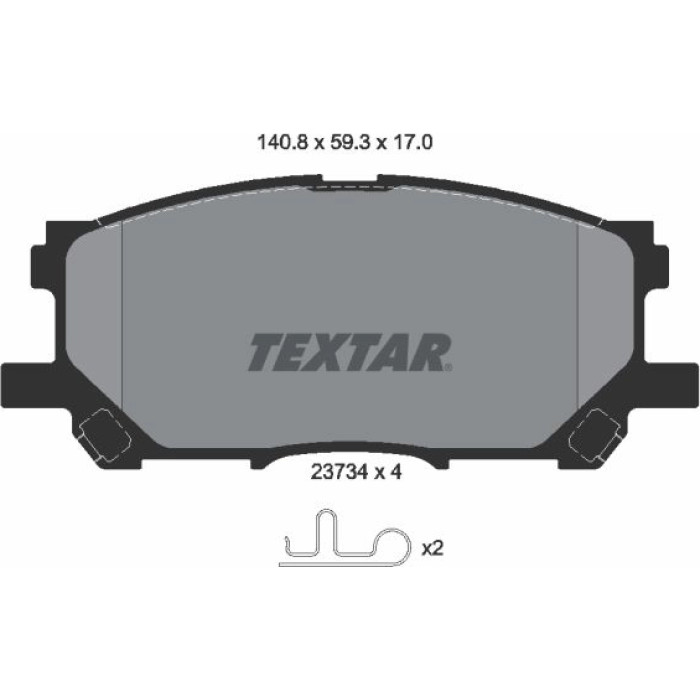 Textar 2373401 Bremsbelagsatz, Scheibenbremse