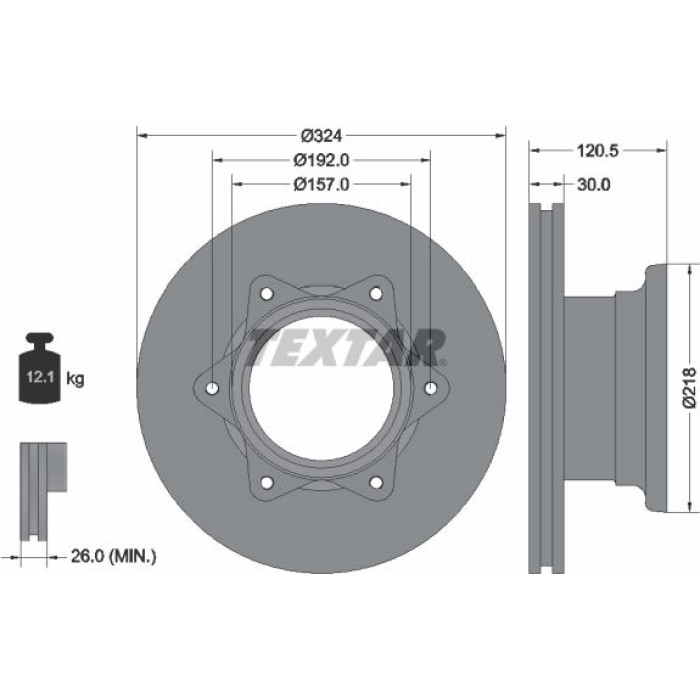 Textar 93087700 Bremsscheibe