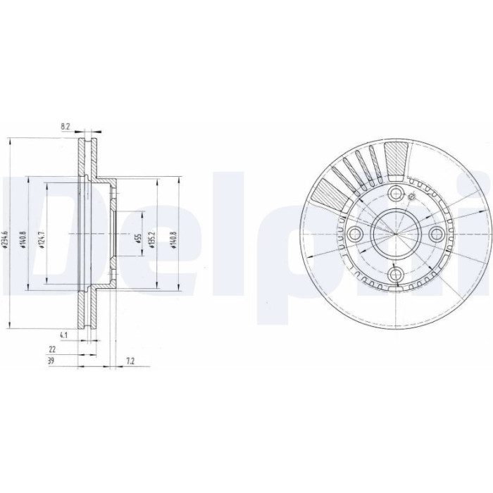 Delphi BG3508 Bremsscheibe Delphi BG3508 Bremsscheibe