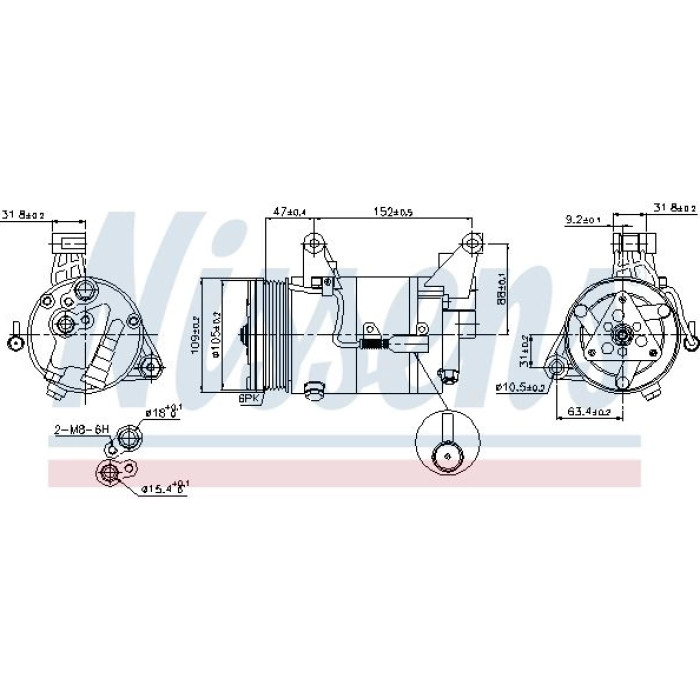 Nissens 89340 Kompressor, Klimaanlage FIRST FIT Nissens 89340 Kompressor, Klimaanlage FIRST FIT