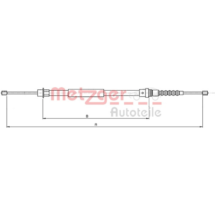 Metzger 10.6217 Seilzug, Feststellbremse Metzger 10.6217 Seilzug, Feststellbremse