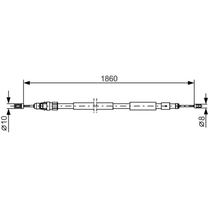 BOSCH 1 987 482 319 Seilzug, Feststellbremse BOSCH 1 987 482 319 Seilzug, Feststellbremse