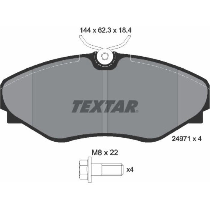 Textar 2497101 Bremsbelagsatz, Scheibenbremse Textar 2497101 Bremsbelagsatz, Scheibenbremse