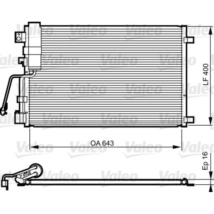 Valeo 814009 Kondensator, Klimaanlage Valeo 814009 Kondensator, Klimaanlage