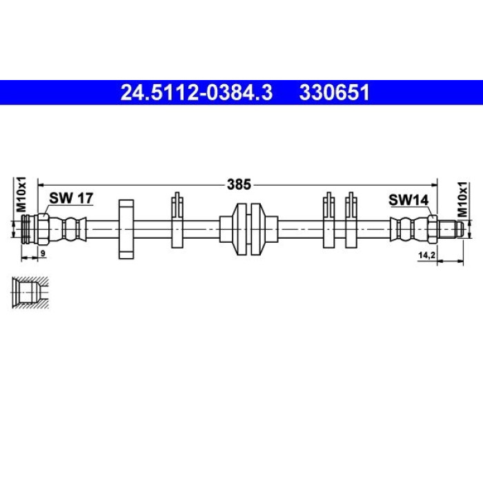 ATE 24.5112-0384.3 Bremsschlauch