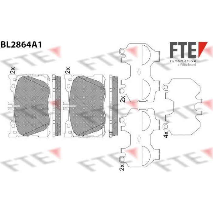 FTE 9011104 Bremsbelagsatz, Scheibenbremse FTE 9011104 Bremsbelagsatz, Scheibenbremse