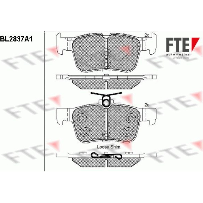 FTE 9011015 Bremsbelagsatz, Scheibenbremse FTE 9011015 Bremsbelagsatz, Scheibenbremse
