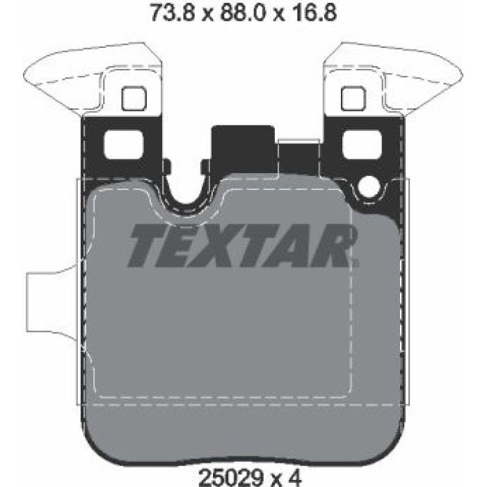 Textar 2502901 Bremsbelagsatz, Scheibenbremse Textar 2502901 Bremsbelagsatz, Scheibenbremse