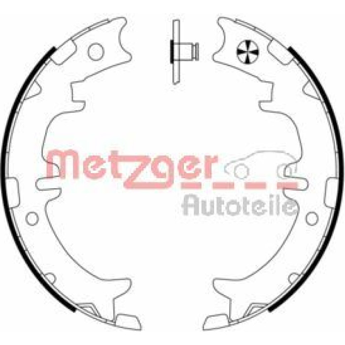 Metzger MG 958 Bremsbackensatz, Feststellbremse Metzger MG 958 Bremsbackensatz, Feststellbremse
