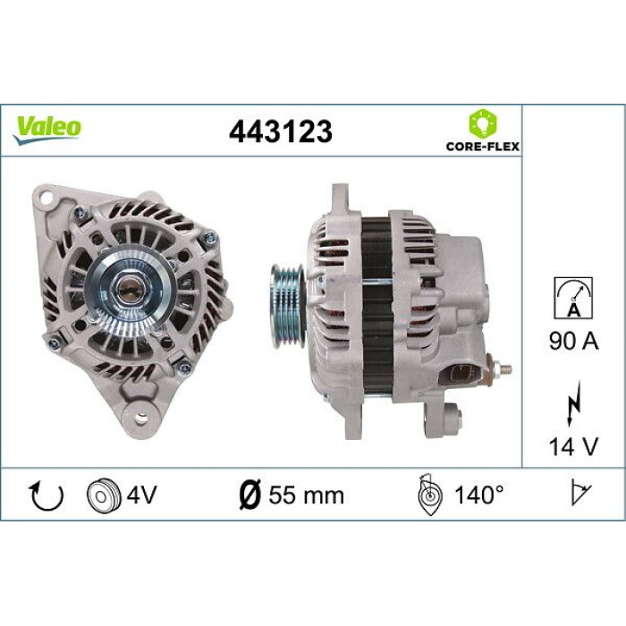 Valeo 443123 Generator CORE-FLEX Valeo 443123 Generator CORE-FLEX