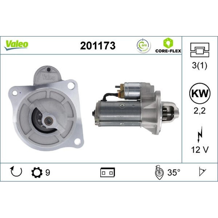 Valeo 201173 Starter CORE-FLEX Valeo 201173 Starter CORE-FLEX
