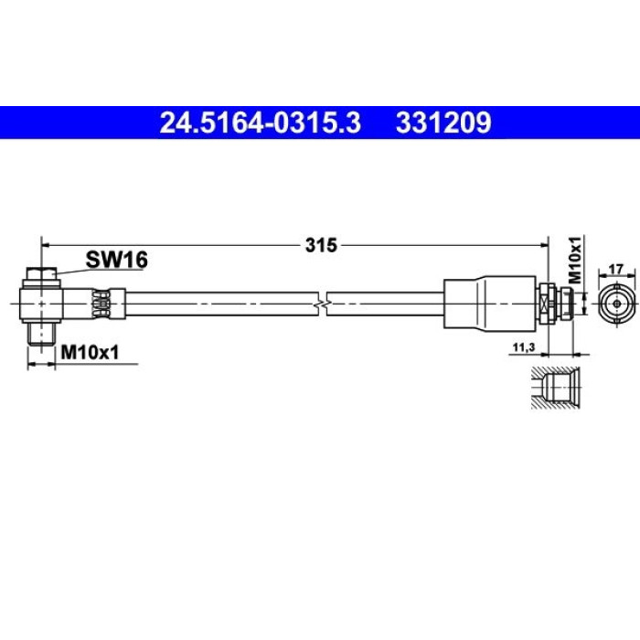ATE 24.5164-0315.3 Bremsschlauch