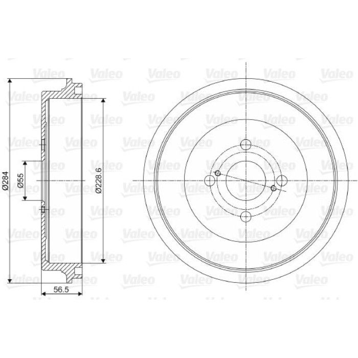 Valeo 237083 Bremstrommel