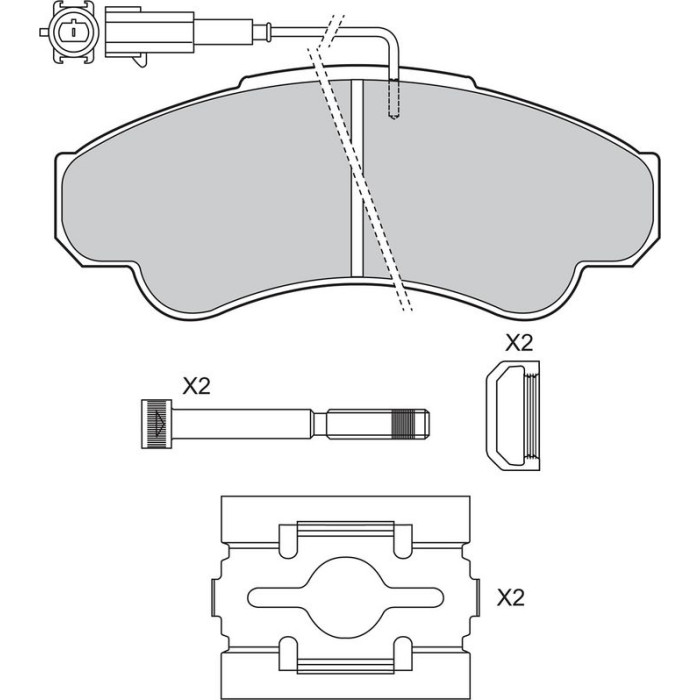Valeo 598569 Bremsbelagsatz, Scheibenbremse