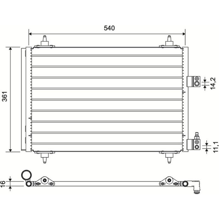 Valeo 817526 Kondensator, Klimaanlage Valeo 817526 Kondensator, Klimaanlage