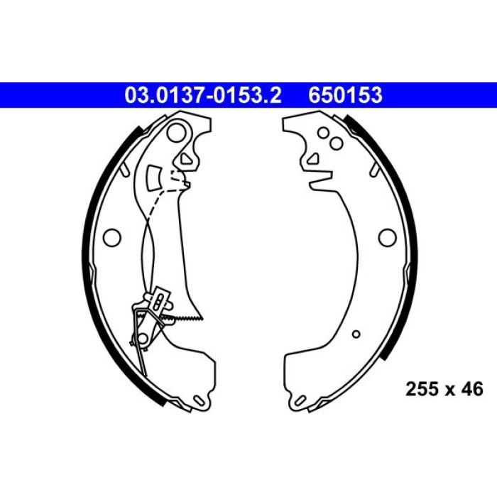 ATE 03.0137-0153.2 Bremsbackensatz ATE 03.0137-0153.2 Bremsbackensatz