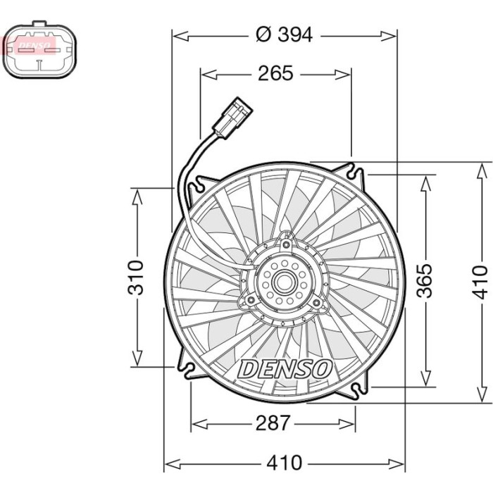 Denso DER07012 Lüfter, Motorkühlung Denso DER07012 Lüfter, Motorkühlung