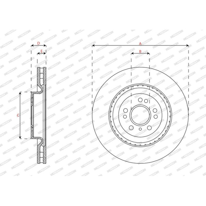 Ferodo DDF2206C-1 Bremsscheibe PREMIER Ferodo DDF2206C-1 Bremsscheibe PREMIER