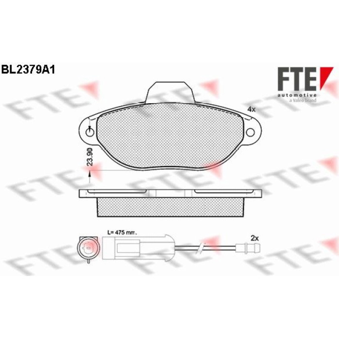 FTE 9010715 Bremsbelagsatz, Scheibenbremse FTE 9010715 Bremsbelagsatz, Scheibenbremse