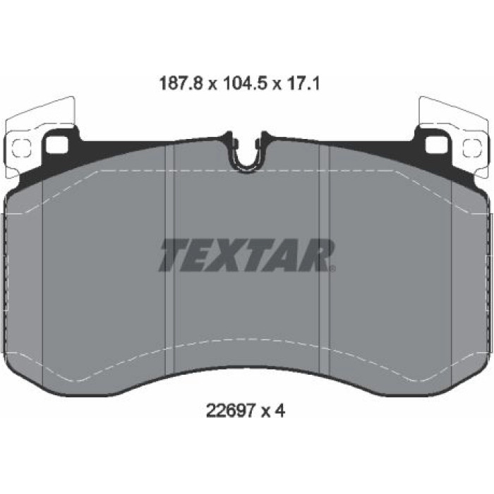 Textar 2269701 Bremsbelagsatz, Scheibenbremse Q+