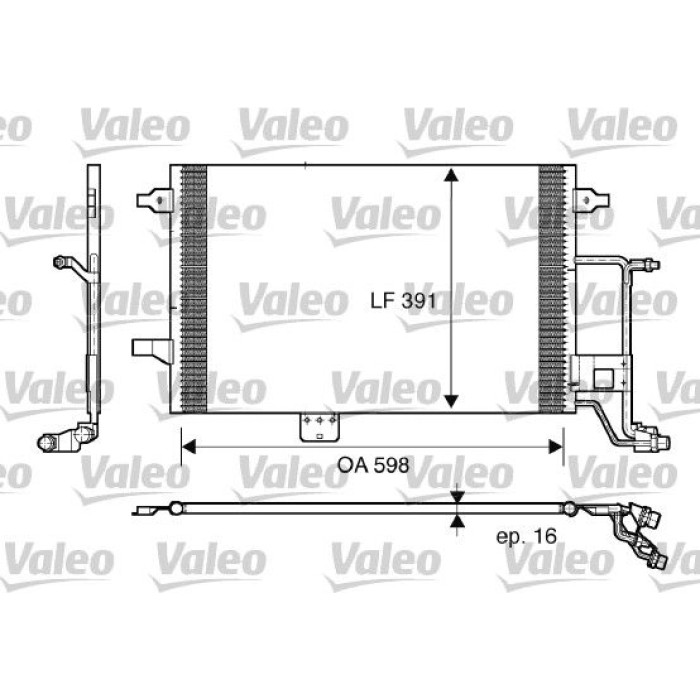 Valeo 817665 Kondensator, Klimaanlage
