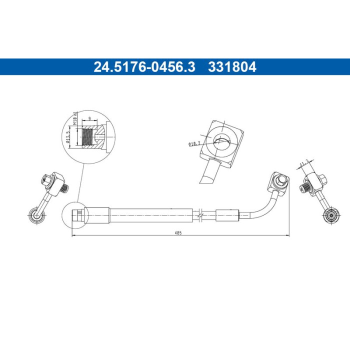 ATE 24.5176-0456.3 Bremsschlauch ATE 24.5176-0456.3 Bremsschlauch