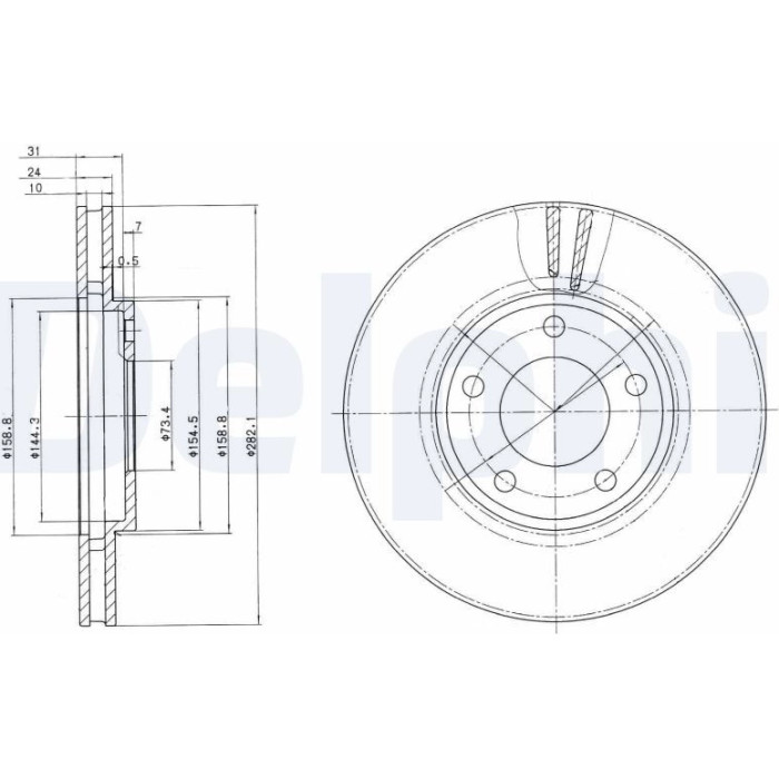 Delphi BG3383 Bremsscheibe Delphi BG3383 Bremsscheibe