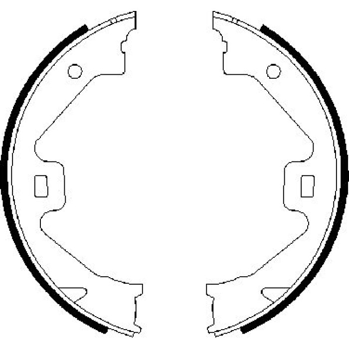 BOSCH 0 986 487 650 Bremsbackensatz, Feststellbremse BOSCH 0 986 487 650 Bremsbackensatz, Feststellbremse