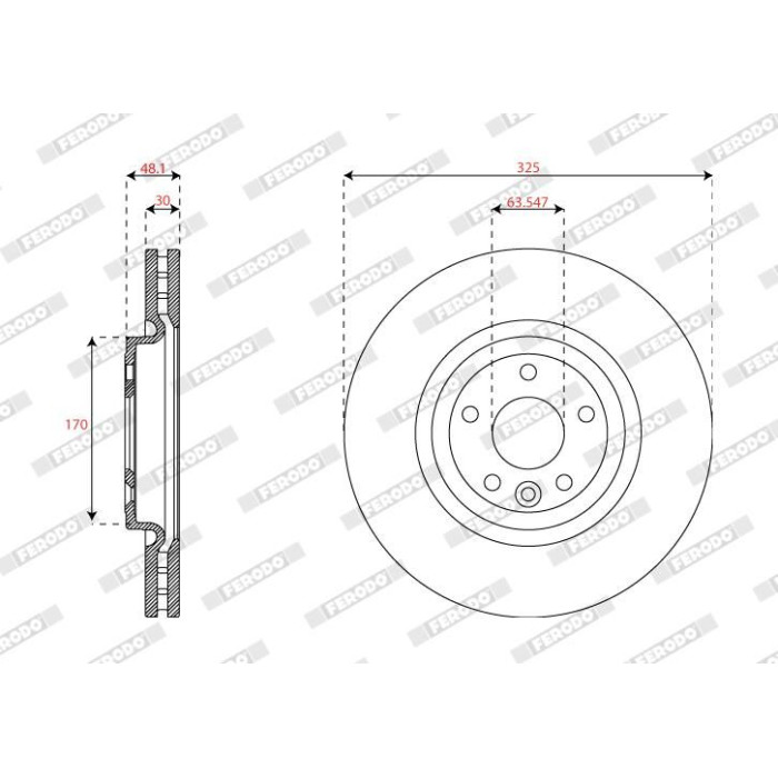 Ferodo DDF2734C-1 Bremsscheibe PREMIER