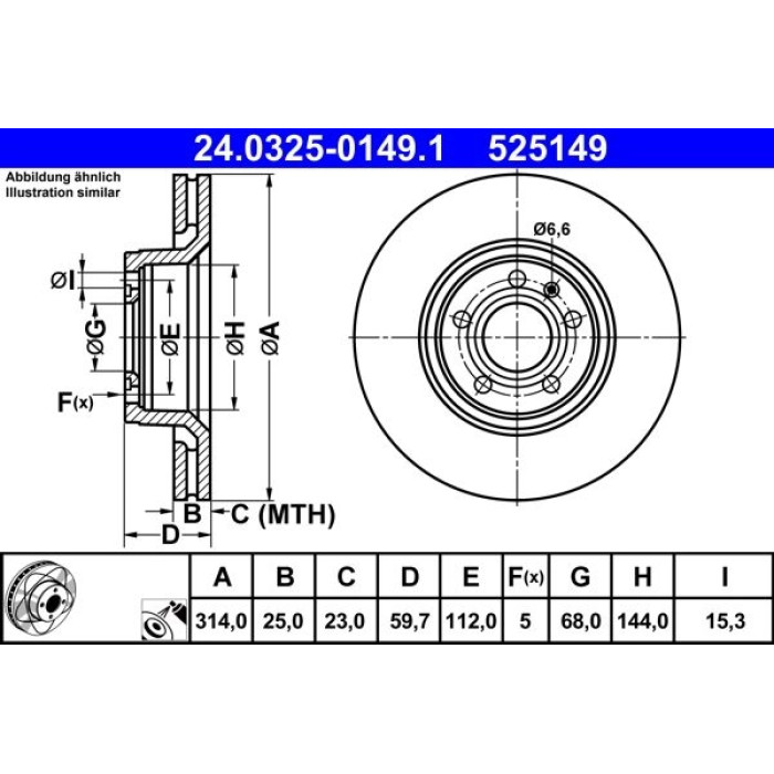 Bremsscheibe 24.0325-0149.1