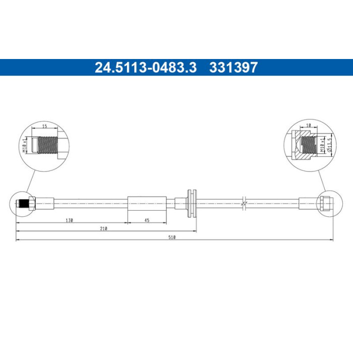 ATE 24.5113-0483.3 Bremsschlauch ATE 24.5113-0483.3 Bremsschlauch