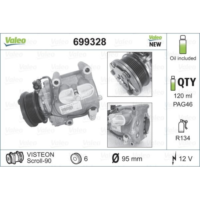 Valeo 699328 Kompressor, Klimaanlage CORE-FLEX Valeo 699328 Kompressor, Klimaanlage CORE-FLEX