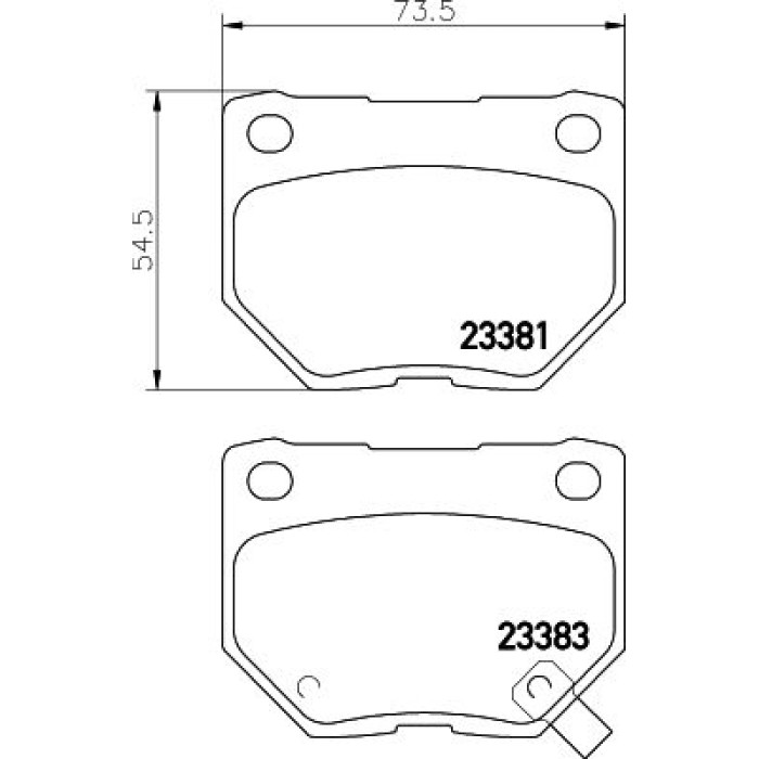 Hella 8DB 355 011-601 Bremsbelagsatz, Scheibenbremse
