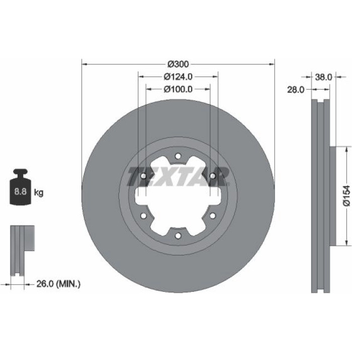 Textar 92109500 Bremsscheibe Textar 92109500 Bremsscheibe