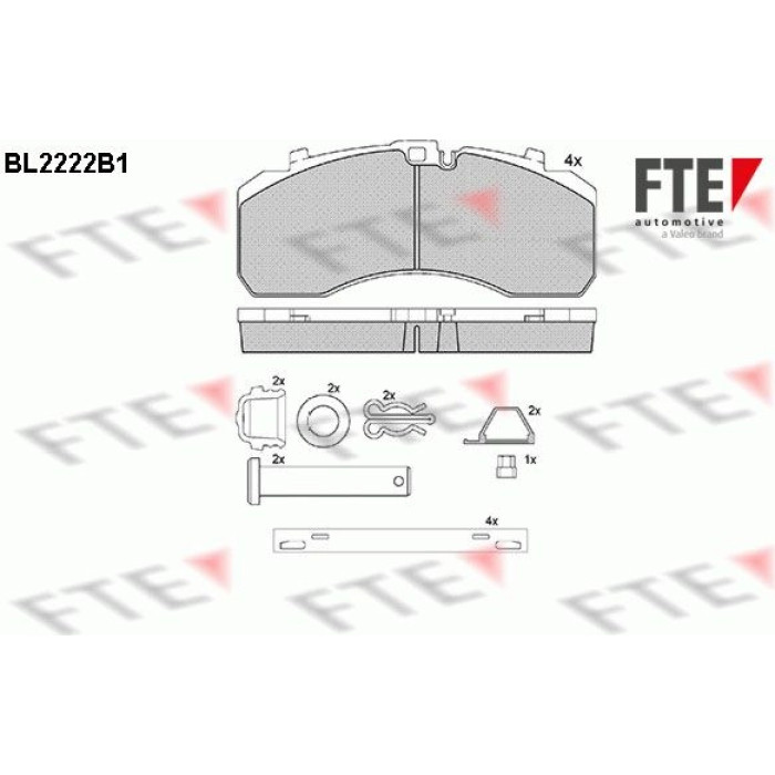 FTE 9500008 Bremsbelagsatz, Scheibenbremse FTE 9500008 Bremsbelagsatz, Scheibenbremse