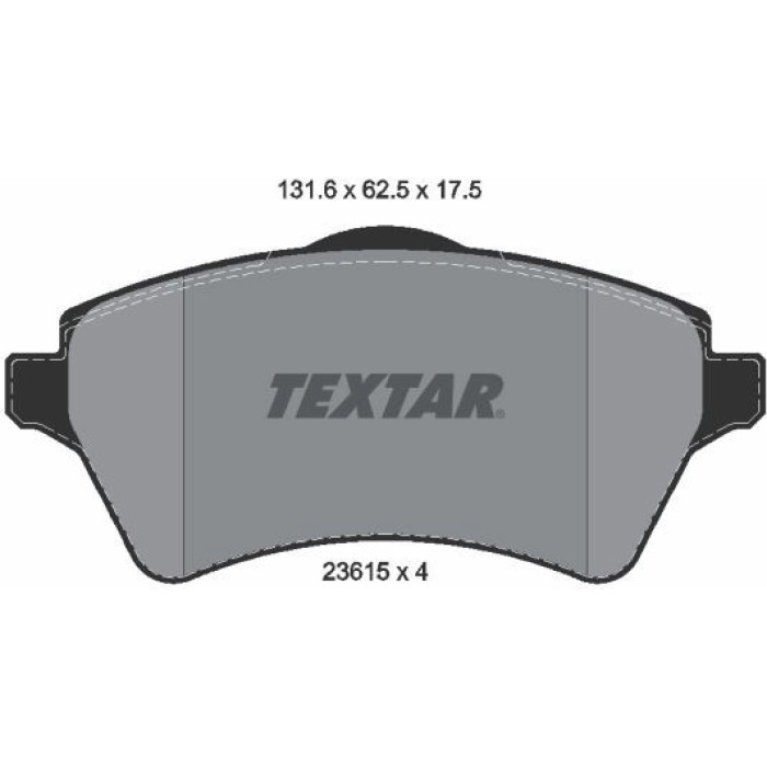 Textar 2361501 Bremsbelagsatz, Scheibenbremse Q+ Textar 2361501 Bremsbelagsatz, Scheibenbremse Q+