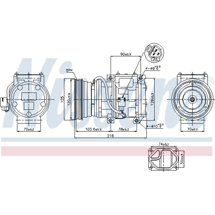 Nissens 89098 Kompressor, Klimaanlage FIRST FIT