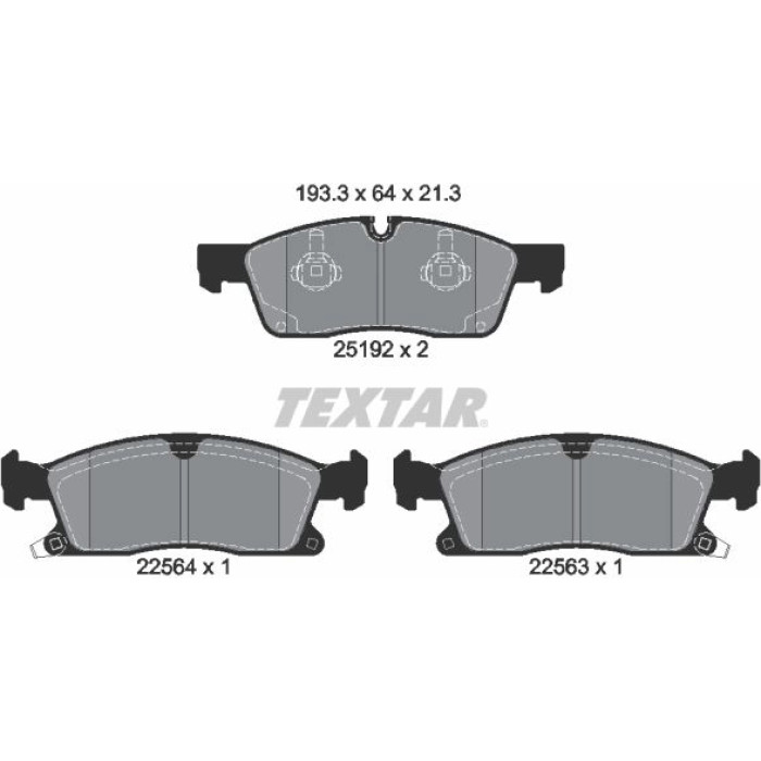 Textar 2519207 Bremsbelagsatz, Scheibenbremse Q+ Textar 2519207 Bremsbelagsatz, Scheibenbremse Q+